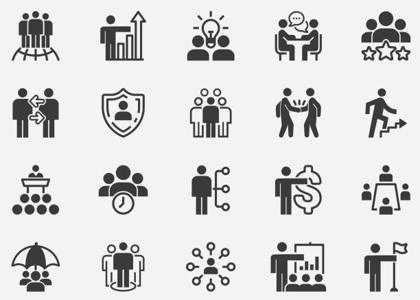 Business Management, Meeting line icon set.meeting room, team, teamwork, presentation, idea, brainstorm,Business People.People, Teamwork, Presentation, Leadership, Growth, Manager,Pixel Perfect Icons Business Management, Meeting line icon set.meeting room, team, teamwork, presentation, idea, brainstorm,Business People.People, Teamwork, Presentation, Leadership, Growth, Manager,Pixel Perfect Icons business meeting stock illustrations