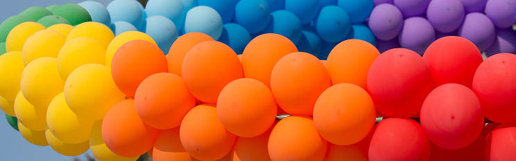 Bunch of colorful balloons background