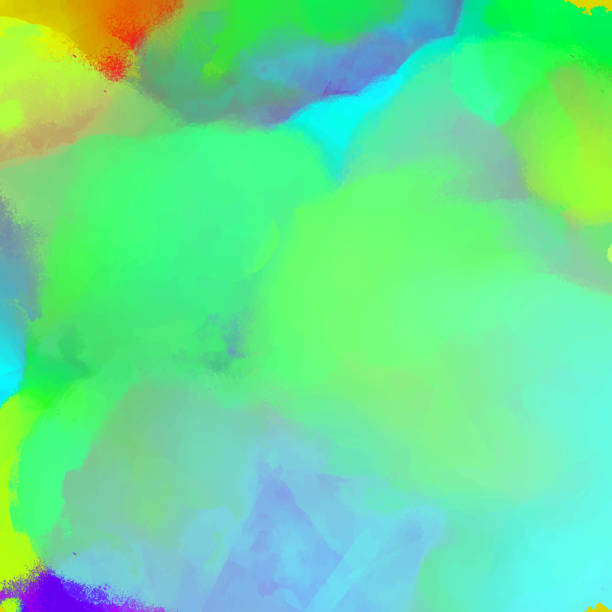 istock Acrylic Turquoise Blue Painting Abstract Background. Watercolor strokes design element. Turquoise blue colored hand painted abstract texture. 1273277731