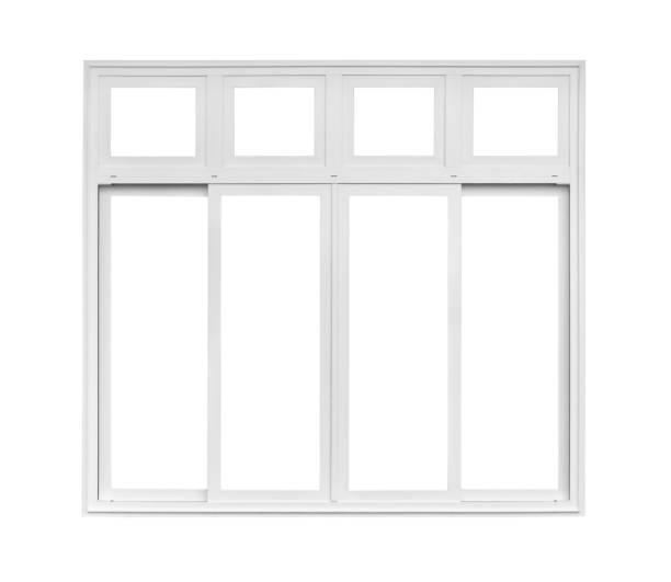 istock Real modern house window frame isolated on white background with clipping path 1273278703