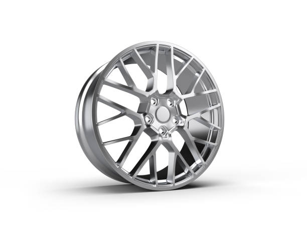 istock forged car rim isolated on white background. 3D rendering illustration. 1273279152