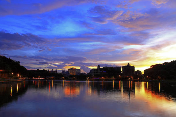 istock Taipei Neihu Bihu Park sunset 1273280436