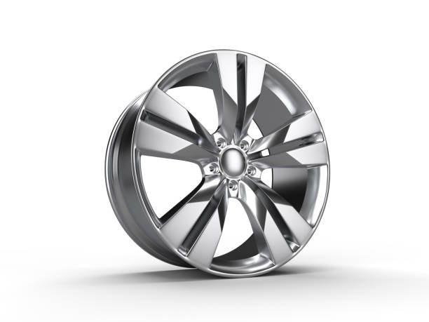 istock glossy metal car discs isolated on white. 3D rendering illustration. 1273280818