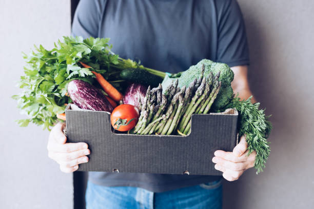 istock Fresh organic greens and vegetables delivery 1273284682