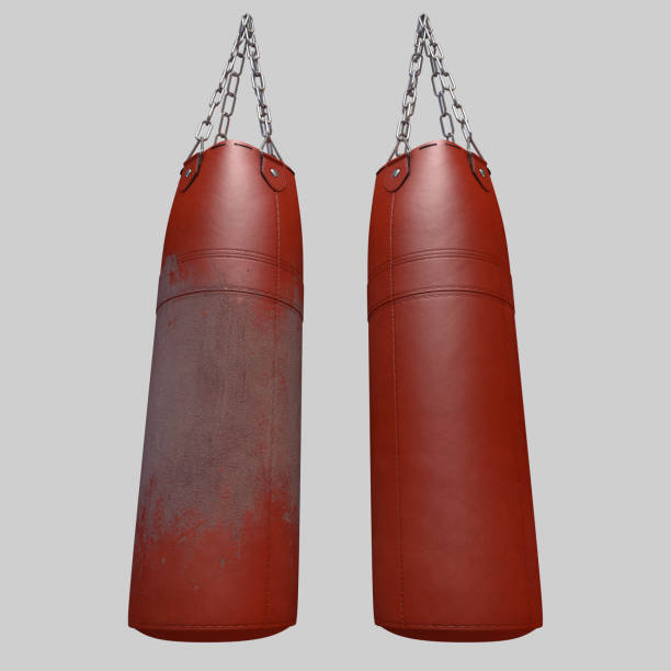 istock Worn And New Leather Punching Bag 1273287667
