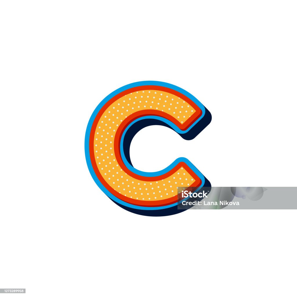 Image Lette Comic Vector 3d Font Lette On White Background Stock Illustration ...