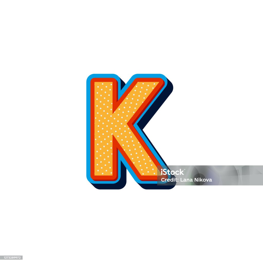 Image Lette Comic Vector 3d Font Lette On White Background Stock Illustration ...