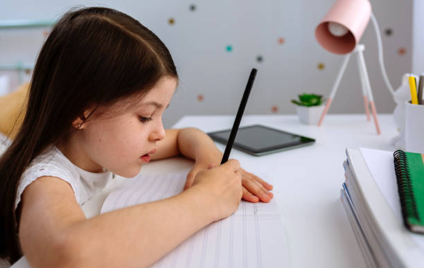 istock Girl doing homework in her bedroom 1273291227