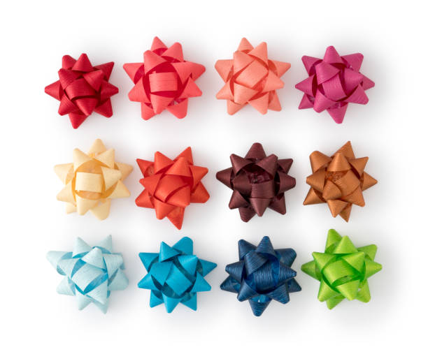 Fashion collection of bows. Vector colorful illustration in rustic style.