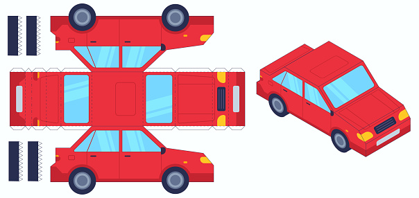 Carro Verde De Desenho Em Papel Colado E Recortado. Página De Atividade Cortar E Colar Embarcação. Jogo Educativo Para Crianças Na Ilustração do Vetor - Ilustração de fragmento, enigma: 215796194