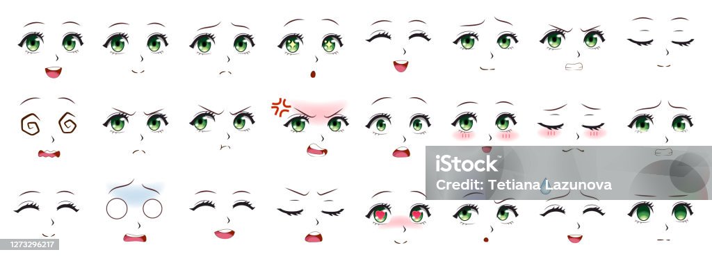Ilustración de Expresión De Manga Expresiones Faciales De Chica Anime Ojos Boca Y Nariz Cejas De Estilo Japonés Manga Mujer Emociones Cartoon Vector Set y más Vectores Libres de Derechos de Estilo Ilustración de Expresión De Manga Expresiones Faciales De Chica Anime Ojos Boca Y Nariz Cejas De Estilo Japonés Manga Mujer Emociones Cartoon Vector Set y más Vectores Libres de Derechos de Estilo