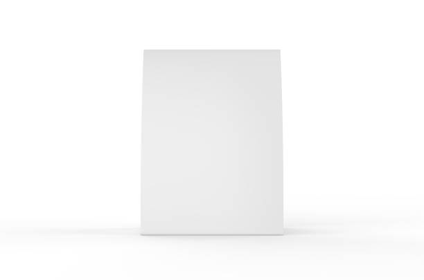 istock Promotional table talker mockup template on isolated white background, ready for design presentation, 3d illustration 1273297195