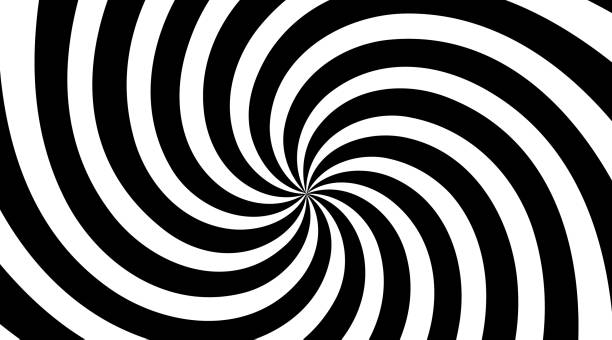 istock Black and white Spiral Swirl radial background. Vortex and Helix background. Vector illustration 1273300754