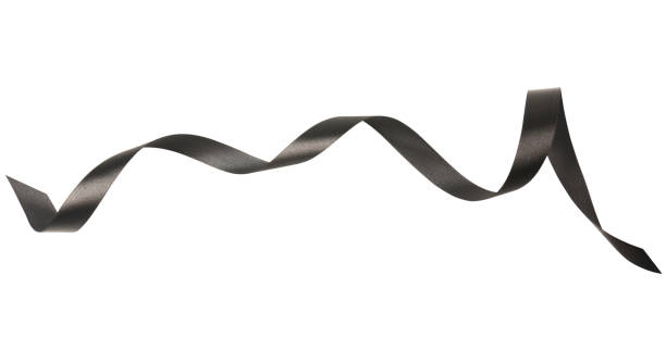 istock A black ribbons isolated on a white background with clipping path. 1273300981