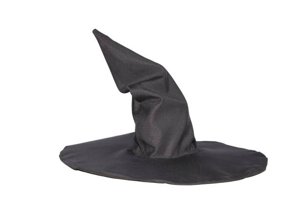 istock Halloween accessories, black witch hat on white background 1273301040