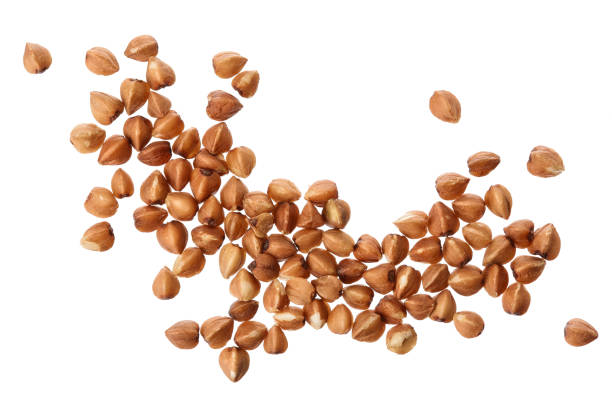 istock buckwheat grain isolated on white background . Top view. Flat lay. 1273310671