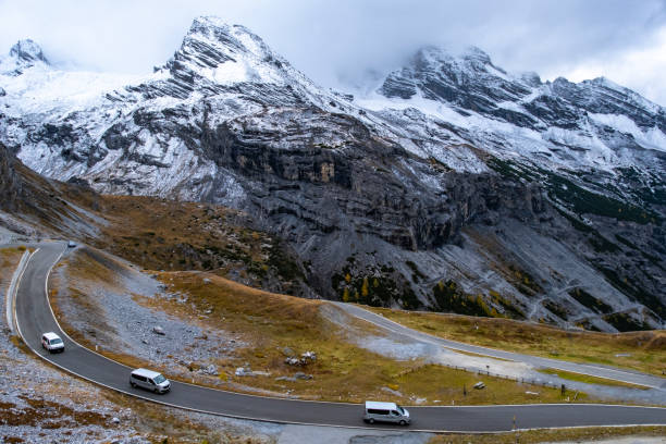 istock Strada del Passo dello at Passo dello Stelvio on October at Bormio Italy. 1273314674