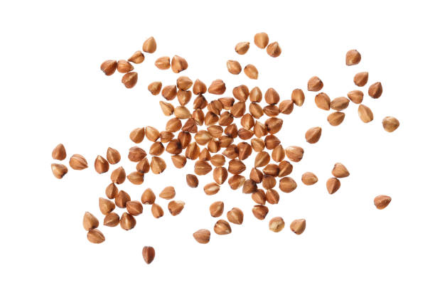 istock buckwheat grain isolated on white background . Top view. Flat lay. 1273315676