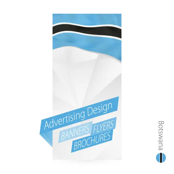 Vector illustration of Vector abstract banner template for Botswana.