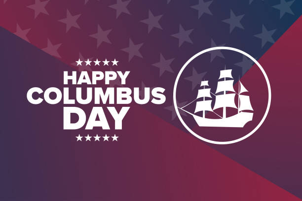 istock Columbus Day. Holiday concept. Template for background, banner, card, poster with text inscription. Vector EPS10 illustration. 1273319241