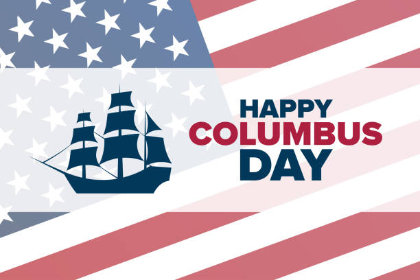 istock Columbus Day. Holiday concept. Template for background, banner, card, poster with text inscription. Vector EPS10 illustration. 1273319244