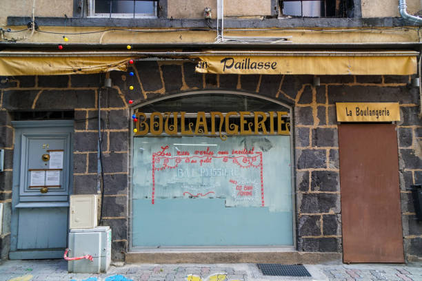 Clermont Ferrand - 08/24/2020 : historical bakery Pain Paillasse, rue du Cheval Blanc burnt bakery in the old town