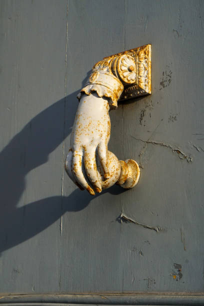 Clermont Ferrand - 08/24/2020 : door handle grunge decoration with