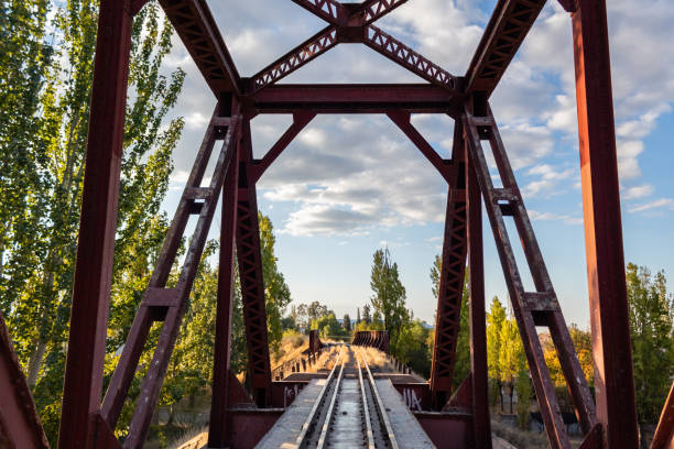 istock Majestic red train bridge in nature. 1273332050