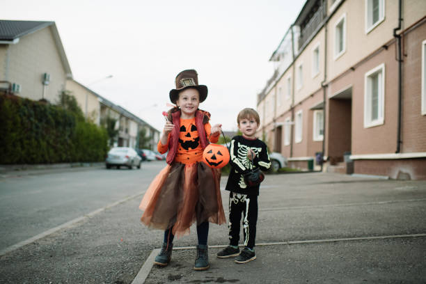 istock Children celebrating Halloween in autumn 1273334533