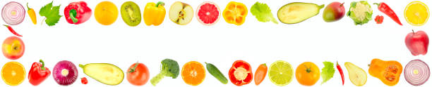 istock Frame from delicious and fresh vegetables and fruits 1273340772