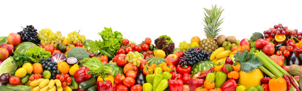 istock Wide skinali for kitchen panel from fruits and vegetables 1273340821
