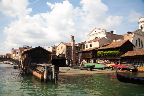 istock Last gondolas repairman. Venice landmark, Italy 1273342486