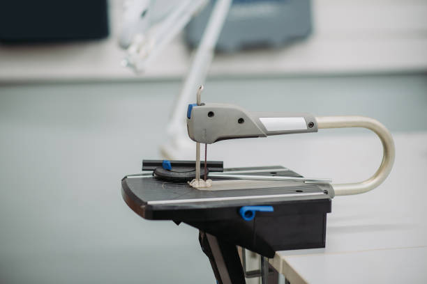 istock Moto Saw machine attaches to various college table 1273342857