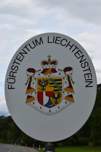 istock Liechtenstein state symbol on a plate at its border 1273344203