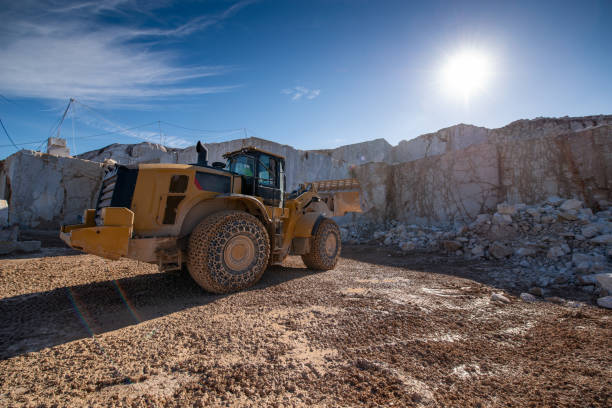 istock Bulldozer in a marble quarry 1273346694