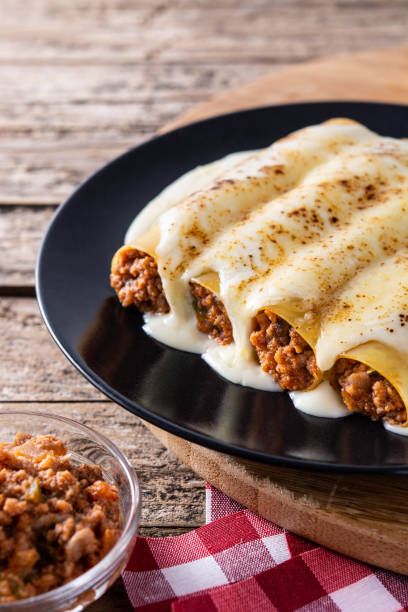 istock Delicious meat cannelloni pasta 1273349697
