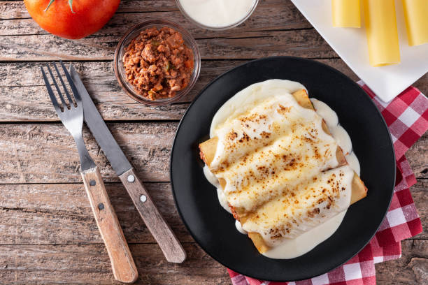 istock Delicious meat cannelloni pasta 1273349717