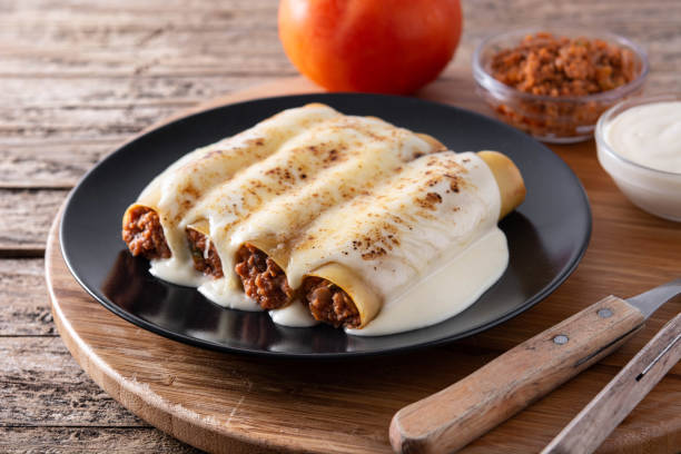 istock Delicious meat cannelloni pasta 1273349763