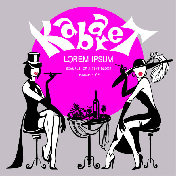 illustrazioni stock, clip art, cartoni animati e icone di tendenza di belle ragazze - cabaret