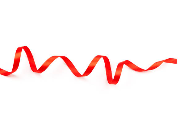 istock beautiful red satin ribbon with curls isolated on white background 1273354437