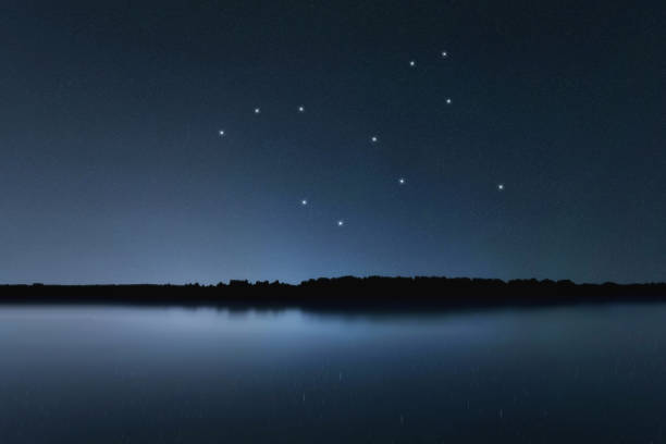 istock Lepus star constellation, Night sky, Cluster of stars, Deep space, Hare constellation 1273355023