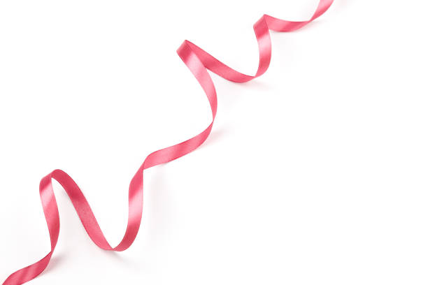 istock beautiful pink satin curly ribbon isolated on white background 1273355232