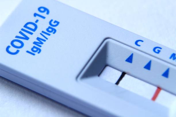 istock Positive Rapid Diagnostic test cassette on white background 1273355660