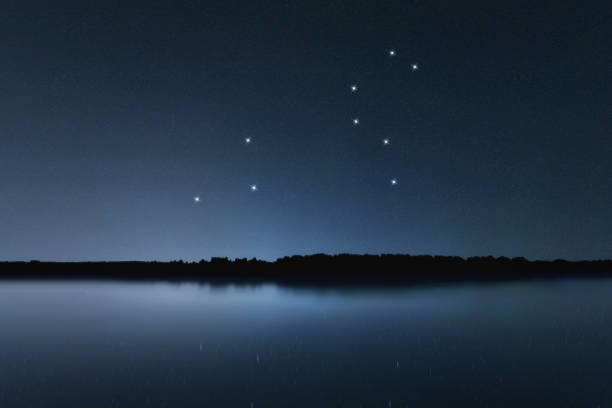 istock Leo star constellation, Night sky, Cluster of stars, Deep space, Lion constellation 1273356577