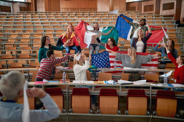 istock Participants of a student exchange posing and having fun 1273356780