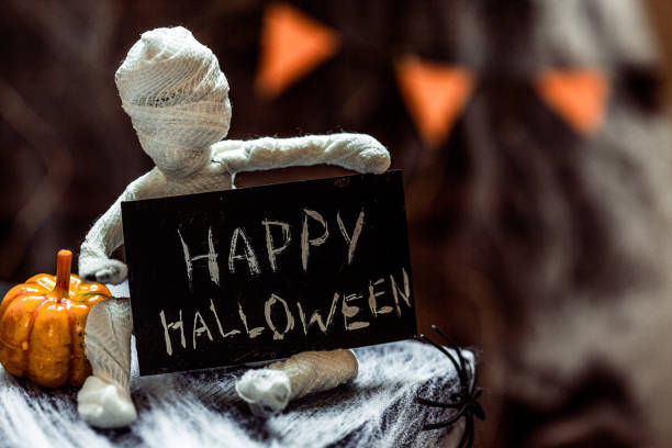 istock Cute funny mummy. Halloween decoration 1273360172