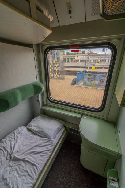 istock Single compartment in night fast train from Presov to Prague 1273361280