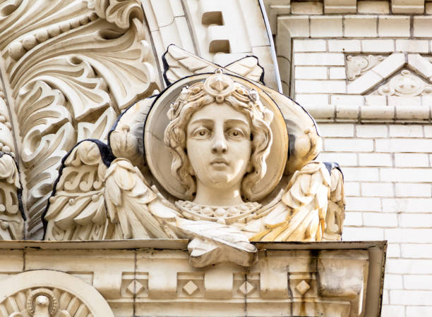 istock Angel face. Decorative stone detail. 1273361405