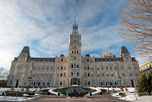 Quebec, Canada - December 26, 2019. National Assembly building in Quebec City, Canada
