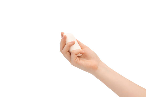 istock Bar of soap in a woman's hand. 1273370379
